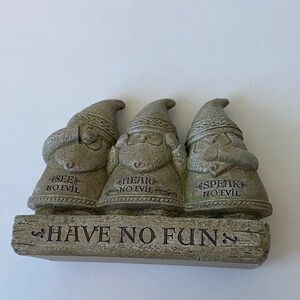 Stone Garden Gnome Trio Statue